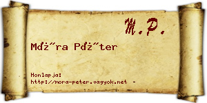 Móra Péter névjegykártya