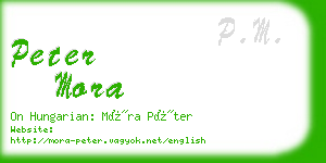 peter mora business card